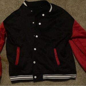 Black and Red Varsity Jacket